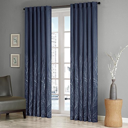Panneau de Fenêtre Andora Bleu Marine Panneau 95 Pouces