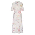 thumbnail image 4 of Liquidation de Robes pour Femmes Mode Robe Décontractée pour Femmes Printemps et Été à Col en V à Manches Trois-Quarts Robe Imprimée Robes pour Femmes Grande Taille, 4 of 6
