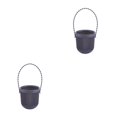 thumbnail image 2 of Transemion ABS Decorate With Lightweight Planter With Removable Strape And Wall-Mount Option Inner Layer Hollowed Out For Better Black 8.7*9.5*20.5cm 2Set, 2 of 6