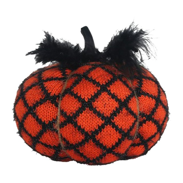 Felt Balls Pumpkin Superb Workmanship Polyester for Autumn Wreath Black