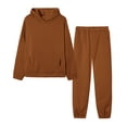 thumbnail image 1 of Posijego Ensemble à Manches Longues pour Femmes, Chandail à Capuche, Pantalon, Ensemble de Détente, 1 of 6