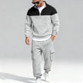 thumbnail image 3 of Mens Long Sleeve, Casual Tracksuit with Hood and Elastic Waist, 3 of 8