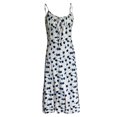thumbnail image 4 of Leutsin Ladies Printed Slim Sleeveless Sling Strap Off Shoulder Open Back Dress, 4 of 5