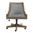 thumbnail image 2 of Linon Nikki Quilted Wood Upholstered Office Chair in Gray, 2 of 10