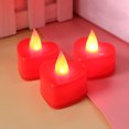 thumbnail image 4 of MasteelfCA 1 Sac 48 Pcs Lampes à Bougie Électrique à Cœur Lumineuses à DEL Bougies Chauffe-Plat (Rouge), 4 of 7