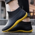 thumbnail image 2 of Kcodviy Slip Women's Rain Shoes Boots Winter Men Korean Version Solid Color Boots for Cold Weather Short Tube Women's Water Womens Rain Shoes Size 11 Shoes, 2 of 5