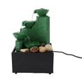 thumbnail image 1 of Decorative Tabletop Fountain with Circulating Water, LED Light, USB Powered Tabletop Water Fountain, Small Relaxation Waterfall Feature for Living Room, Office, 1 of 7