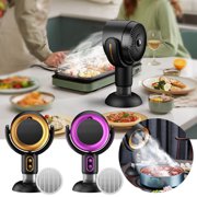 Sentmoon Portable USB Rechargeable Range Hood Tabletop Exhaust Fan 2 Speeds Removable Washable Filter Oil Cup Compact Odor Eliminator for Indoor BBQ Hot Pot Kitchen RV