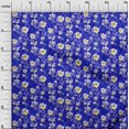 thumbnail image 3 of oneOone Velvet Medium Blue Fabric Florals Fabric For Sewing Printed Craft Fabric By The Yard 58 Inch Wide, 3 of 4