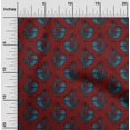 thumbnail image 1 of oneOone Cotton Poplin Dark Red Fabric Bird Block Sewing Material Print Fabric By The Yard 56 Inch Wide, 1 of 4