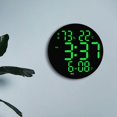 thumbnail image 2 of Wall Clock USB Powered Clock Digital Clock Digital Clock Temperature Clock for Living Room Green Light, 2 of 8