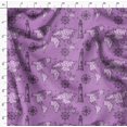 thumbnail image 4 of Soimoi Purple Rayon Crepe Fabric Direction Compass & Lighthouse Map Decor Fabric Printed Yard 46 Inch Wide, 4 of 5