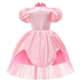 thumbnail image 2 of HAWEE Costume de Princesse Champignon Pêche Robe des Frères pour Filles, 2 of 6