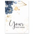 thumbnail image 1 of Darling Souvenir MADE WITH LOVE PersonalizedWelcomeBannerBlue Flowers,Custom Text Poster Party CollectionWelcomeSignGreat For Wedding, Birthday, Engagement Party- 18x12, 1 of 5