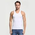 thumbnail image 5 of NETSENG5 Pack Men's Tank Tops 100% Cotton Tank Top Lingerie (White*5)-L, 5 of 5