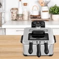 thumbnail image 4 of Costway Friteuse Électrique 5,3 Qt/21 Tasses en Acier Inoxydable 1700 W avec Panier Triple, 4 of 10