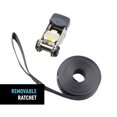 thumbnail image 4 of Nite Ize CamJam HookLock Ratchet Strap System - Adjustable, Heavy-Duty Tie Down Straps - Cargo Attachment with Spring-Actuated Hooks - Includes Ratchets, Hooks, Webb, 4 of 9