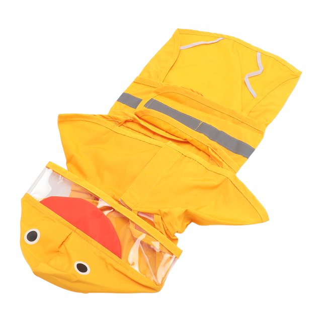 Imperméable pour Chien, Polyester Transparent Hotte en PVC Bretelles Réglables Veste de Pluie pour Chien Pliable Portable Mignon Élégant Poncho Imperméable pour les Activités de Plein Air pour Animaux de Compagnie