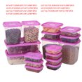 thumbnail image 3 of VONKY 17pcs/set Refrigerator Food Container Plastic Microwave Food Storage Box Kitchen Lunch Organizer, Red, 3 of 8
