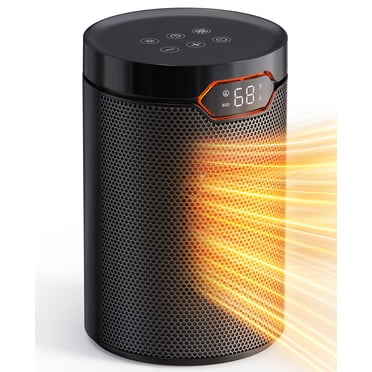 ALROCKET Space Heater, 1500W Portable Electric Heater with ECO Thermostat for Indoor Use, PTC Ceramic Heaters with Timer for Home Bedroom Office