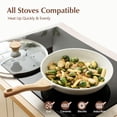 thumbnail image 4 of SENSARTE Nonstick Ceramic Frying Pan Skillet with Lid, 12.5 Inch Omelet Pan, Healthy Non Toxic Chefs Pan, Induction Compatible Egg Pan with Heat Resistant Handle, Free of, 4 of 8