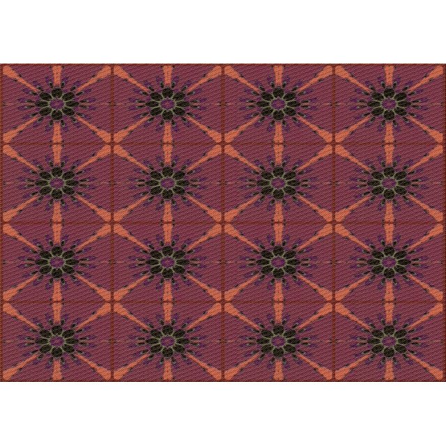 Ahgly Company Machine Washable Indoor Rectangle Transitional Burgundy Red Area Rugs, 5' x 7'