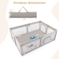 thumbnail image 3 of Gymax Large Baby Playpen Kids Play Yard Activity Center 81'' x 57.5'' Whale Pattern, 3 of 9