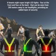 thumbnail image 4 of Gilet Réfléchissant à DEL Ajustable pour la Sécurité Nocturne - Design en V Élastique Bleu, Parfait pour la Course, le Vélo et les Activités de Plein Air, 4 of 6