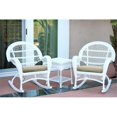 thumbnail image 2 of Jeco 3 Piece Wicker Conversation Set in White with Tan Cushions, 2 of 2