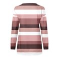 thumbnail image 5 of Chandails à Capuchon Mode pour Femmes 2023 Hauts Automne Manches Longues Ample Chandail à Enfiler Chemise Chic Décontracté Dames Rayé Col Rond Chandails 50 % de Rabais Liquidation Costumes d'Halloween/Noël, 5 of 5
