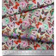 thumbnail image 3 of Soimoi Velvet Fabric Colorful Butterfly Printed Fabric 1 Yard 58 Inch Wide, 3 of 5