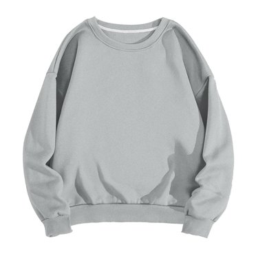 Unisex Adults Casual Crew Neck Sweatshirt Loose Soft Long Sleeve Workout Pullover Tops Couples Matching Outfits