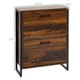 thumbnail image 3 of HOMCOM Rustic 2 Flip Door Shoe Cabinet with Divider and Open Shelf, 3 of 10