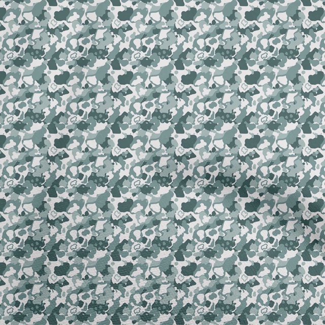 oneOone Polyester Spandex Dusty Teal Green Fabric Abstract Sewing Craft Projects Fabric Prints By Yard 56 Inch Wide