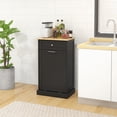 thumbnail image 2 of HOMCOM Armoire à Déchets Basculante, Armoire à Poubelle Dissimulée avec Tiroir, 2 of 10