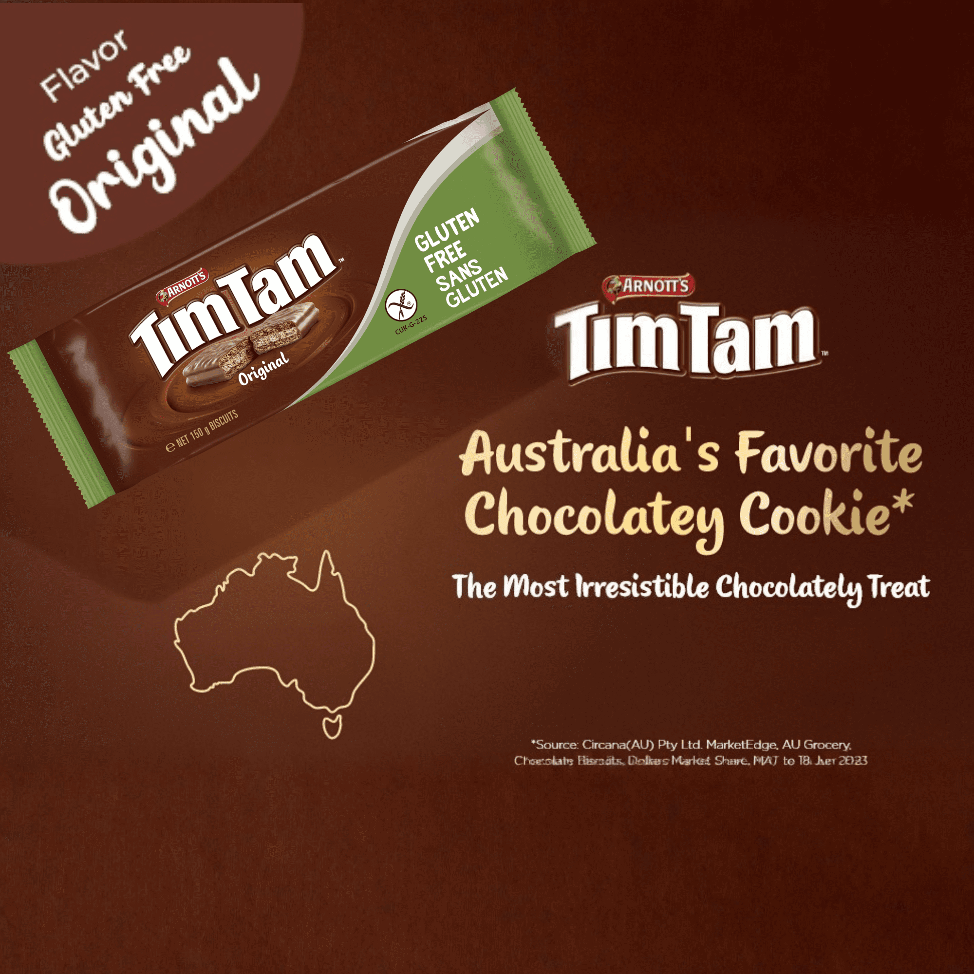 Biscuits Tim Tam Original sans gluten, 150 g