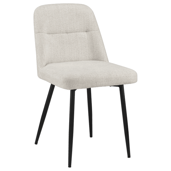 Bouclair Chaise de Salle à Manger en Tissu Avoine et Métal