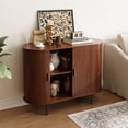 thumbnail image 2 of MARNUR Sideboard Buffet Cabinet 40" Storage Cabinet with 2 Sliding Tambour Doors, Adjustable Shelves for Kitchen, Living Room, Hallway, Entryway, 2 of 13