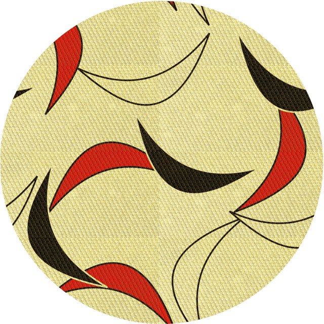 Ahgly Company Tapis Rond Lavable en Machine Intérieur Transitionnel Jaune Soleil, 3 Pieds Rond