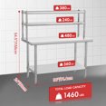 thumbnail image 4 of Ourlova 30"x24" Stainless Steel Table with Overshelves, Commercial Kitchen Prep Table & Shelving, 4 of 7