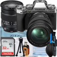 thumbnail image 1 of FUJIFILM X-T5 Mirrorless Camera (Silver) with XF 16-80mm Lens + SanDisk 32GB Memory Card + ZeeTech Accessory Bundle, 1 of 5