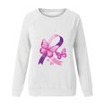 thumbnail image 4 of Rbaofujie Chandails pour Femmes Femmes Mode Décontractée Imprimé Col Rond Ample Manches Longues T-shirt Hauts Blouse Blanc Chandails à Capuche Graphiques, 4 of 4