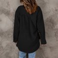 thumbnail image 4 of EGNMCR Veste à Manches Longues pour Femmes, Sans Capuche, Décontractée, Col en V, Couleur Unie, 4 of 9