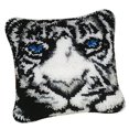 thumbnail image 3 of White Tiger Latch Hook s Pillowcase Material Package for Kids Beginners Tiger White, 3 of 9