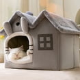 thumbnail image 4 of Cat House, Cat Bed House Foldable Gray  For Bedroom SPets Within 7.7lb,MPets Within 16.5lb,LFor Several Pets, 4 of 8