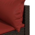 thumbnail image 5 of vidaXL Garden Corner Sofas with Cushions 2 pcs Brown Poly Rattan, 5 of 5