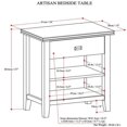 thumbnail image 3 of Artisan Table de Chevet Transitionnel en Bois de 24 Pouces en Brun Roux, 3 of 12