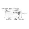 thumbnail image 3 of yulier Contenant de Rangement Alimentaire en Plastique avec Couvercles à Pression, Contenant Rectangulaire Transparent pour Préparation de Repas, Boîte de Conservation des Aliments Hermétique et Étanche pour Congélateur pour Fruits Légumes Beurre Fromage, 3 of 6