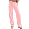 thumbnail image 1 of Womens Joggers Women's High Waist Casual Drawstring Pants Basic Solid Color Trousers for Daily Wear Comfortable Pants for Spring Fall Winter Season Size XL, 1 of 5