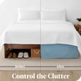 thumbnail image 4 of Bare Home Jupe de Lit Double Brossage - Premium 1800 Collection - Retombée de 15 Pouces - Lit Simple, Bleu Couronne, 4 of 4